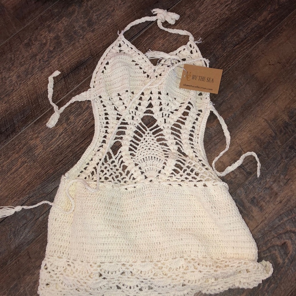 Laced beach romper